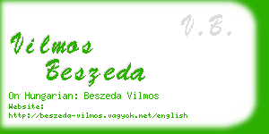 vilmos beszeda business card